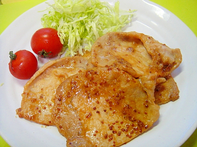生姜焼き用ロースで 豚肉の味噌マスタード焼き レシピ 作り方 By Mint74 楽天レシピ