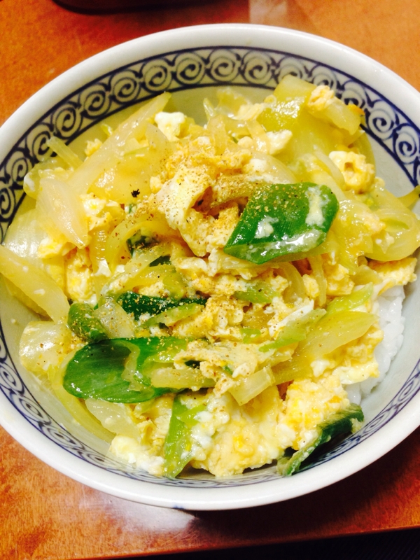 長ネギの玉子丼