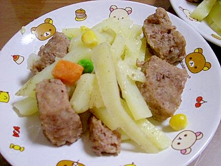 じゃがいもと牛肉の炒め物