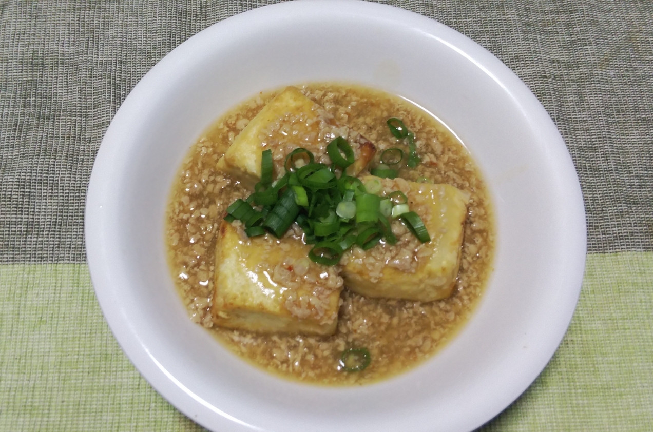 常備菜鳥そぼろで！揚げだし豆腐そぼろあん