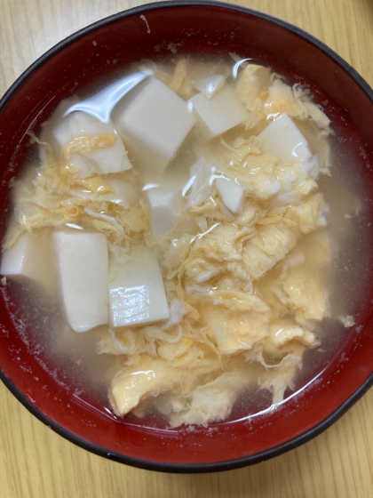豆腐と卵のふんわり白だしスープ☆