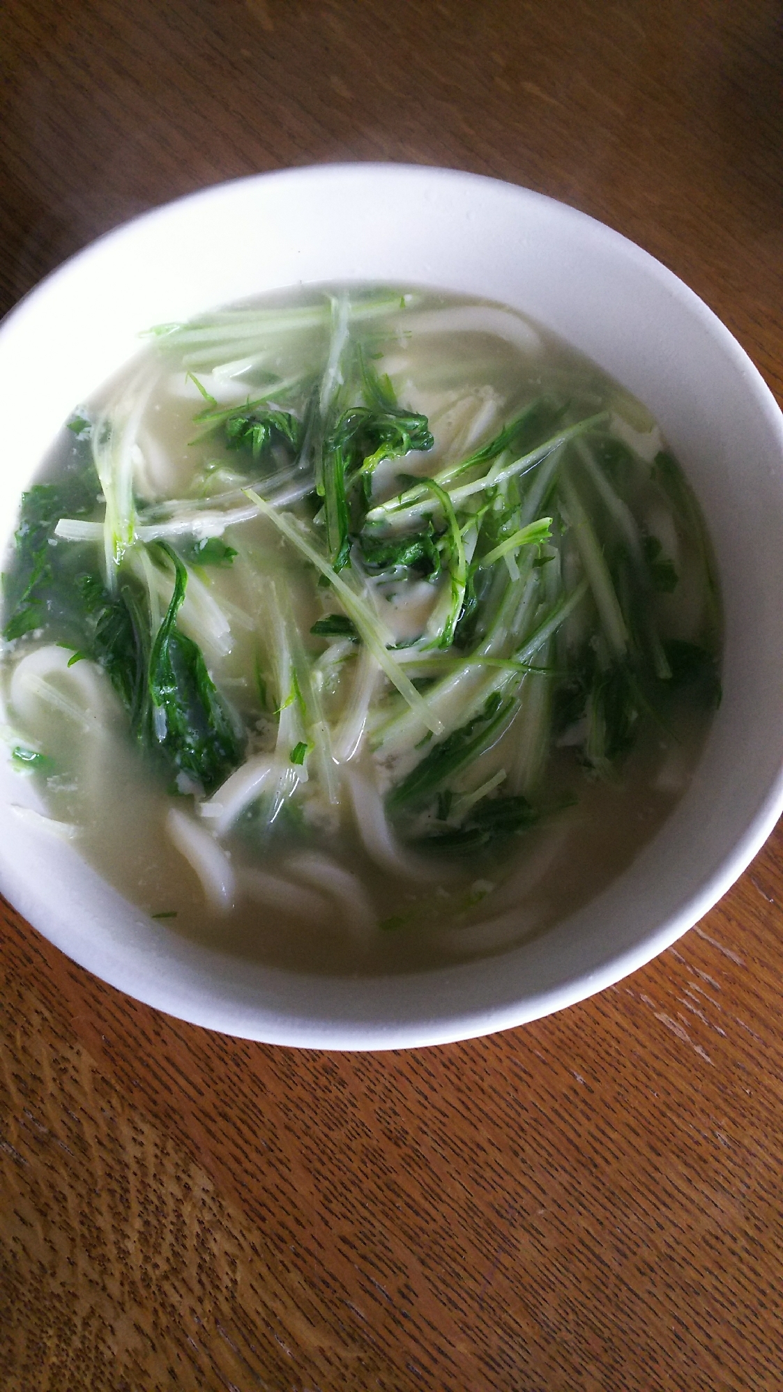 水菜のチーズうどん