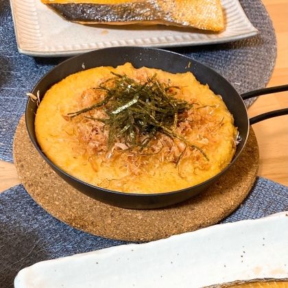 卵焼き器で♪ チーズ in とろろ豆腐ステーキ★