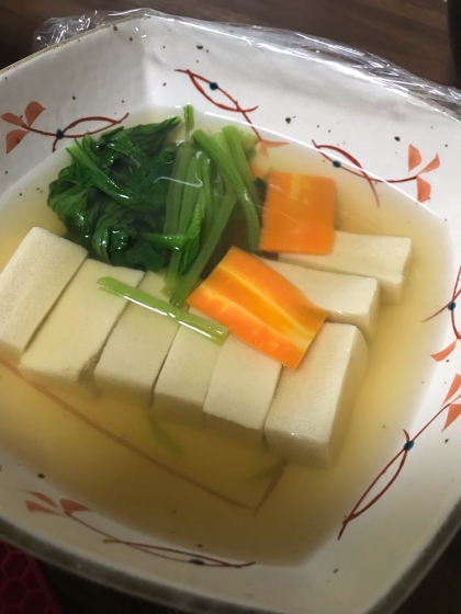 小松菜と高野豆腐の煮浸し