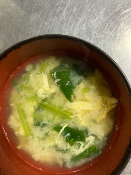 ほうれん草と卵の味噌汁