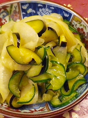 茄子カブきゅうりの辛子醤油