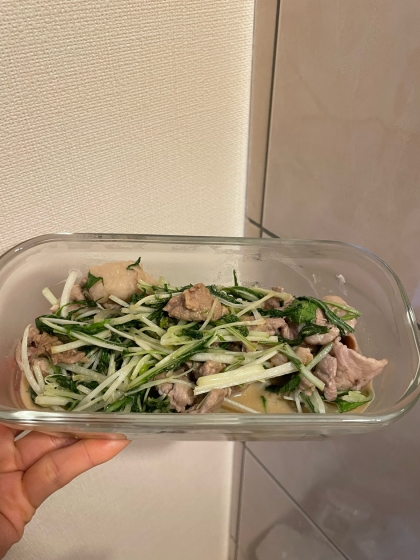 モリモリ食べれる☆水菜のマヨガーリック炒め