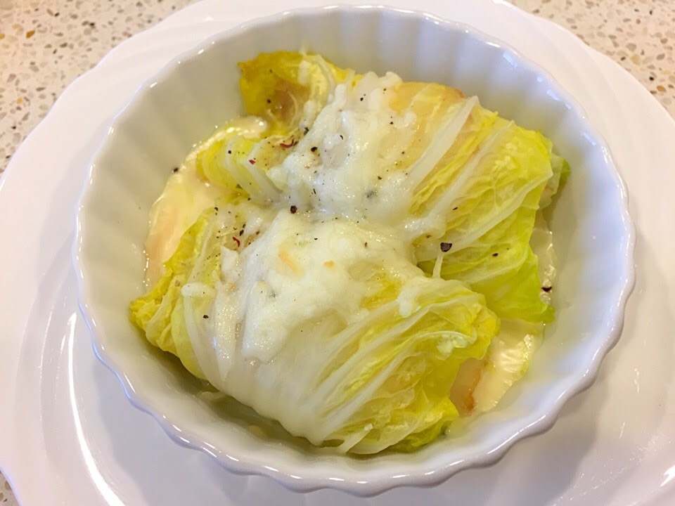 ベーコンとチーズ入り わさび味の白菜ロール焼き レシピ 作り方 By Masya0928 楽天レシピ