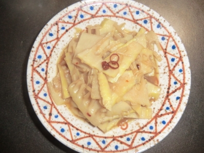 筍の塩麹入り韓国風ピリ辛メンマ