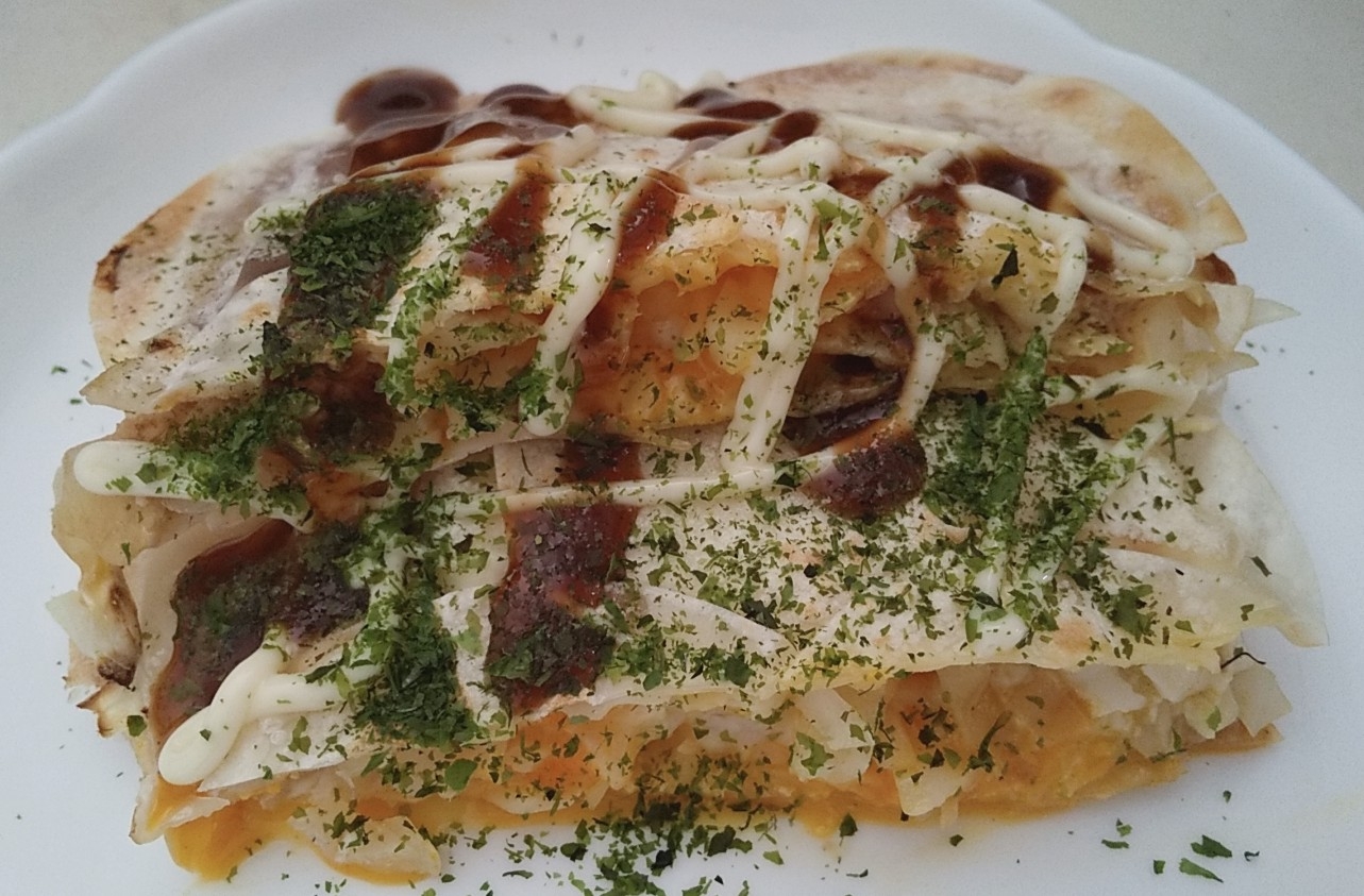 キャベツ焼き?餃子の皮で!