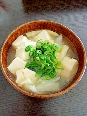 具たっぷり もめん豆腐のお味噌汁 レシピ 作り方 By カムトフニャンフニャン 楽天レシピ