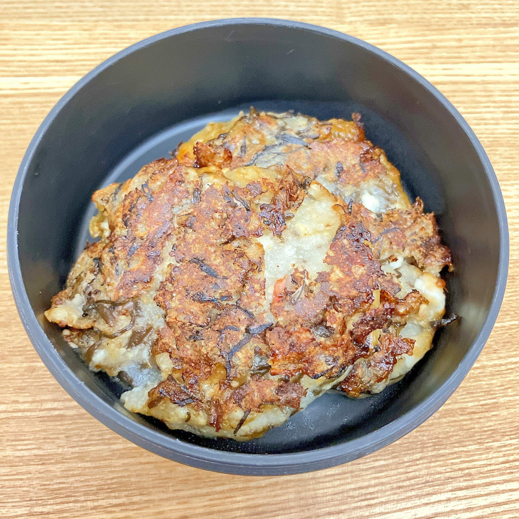 もちもち食感♪もずくの豆腐焼き