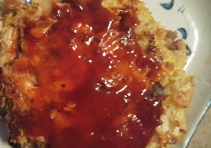 合挽きミンチでお好み焼き