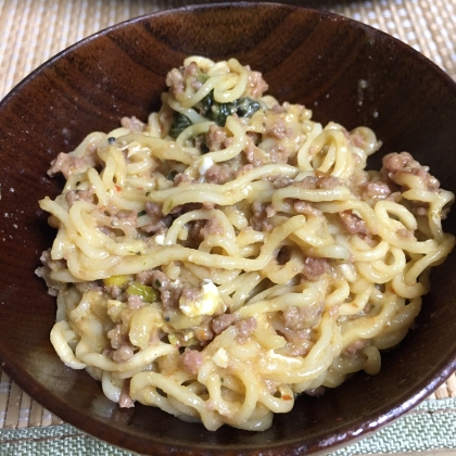 焼そば麺で簡単♪汁なし担々麺