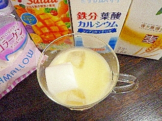 アイス♡ マシュマロ入♡フルーティーサラダミルク酒