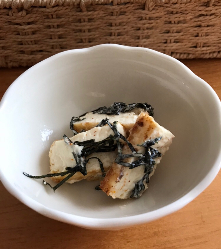 厚揚げの刻み海苔マヨ和え