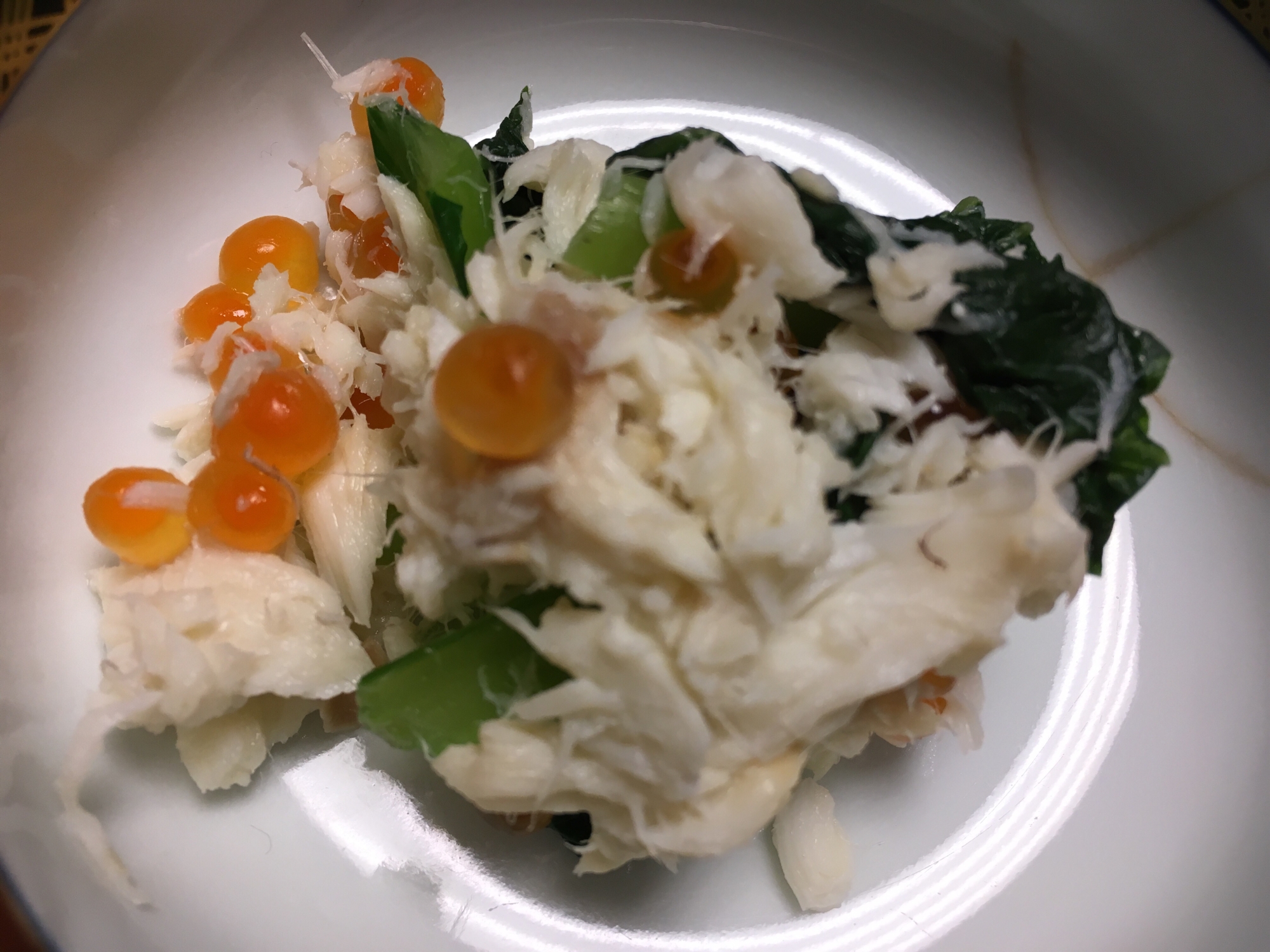 小松菜と鯛の和え物