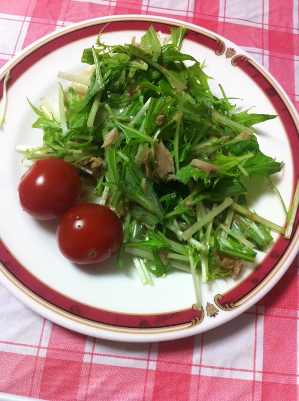 さっと簡単♬シーチキン＆水菜のサラダ