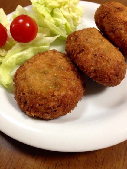 キャベツと豆腐のメンチカツ☆