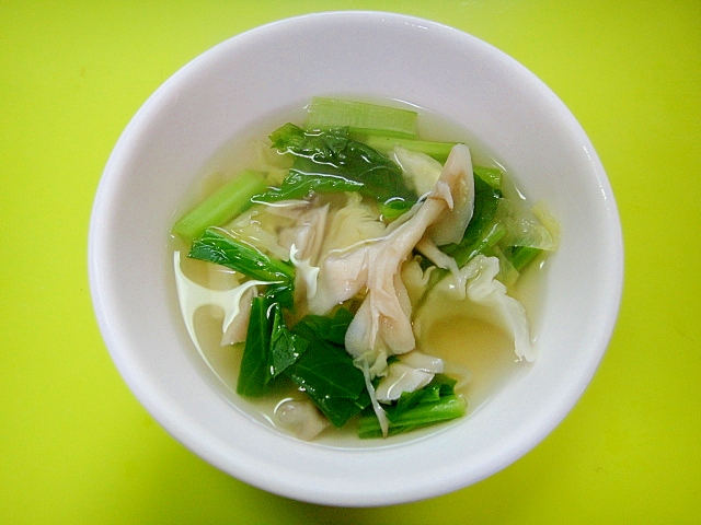 キャベツと小松菜舞茸のスープ
