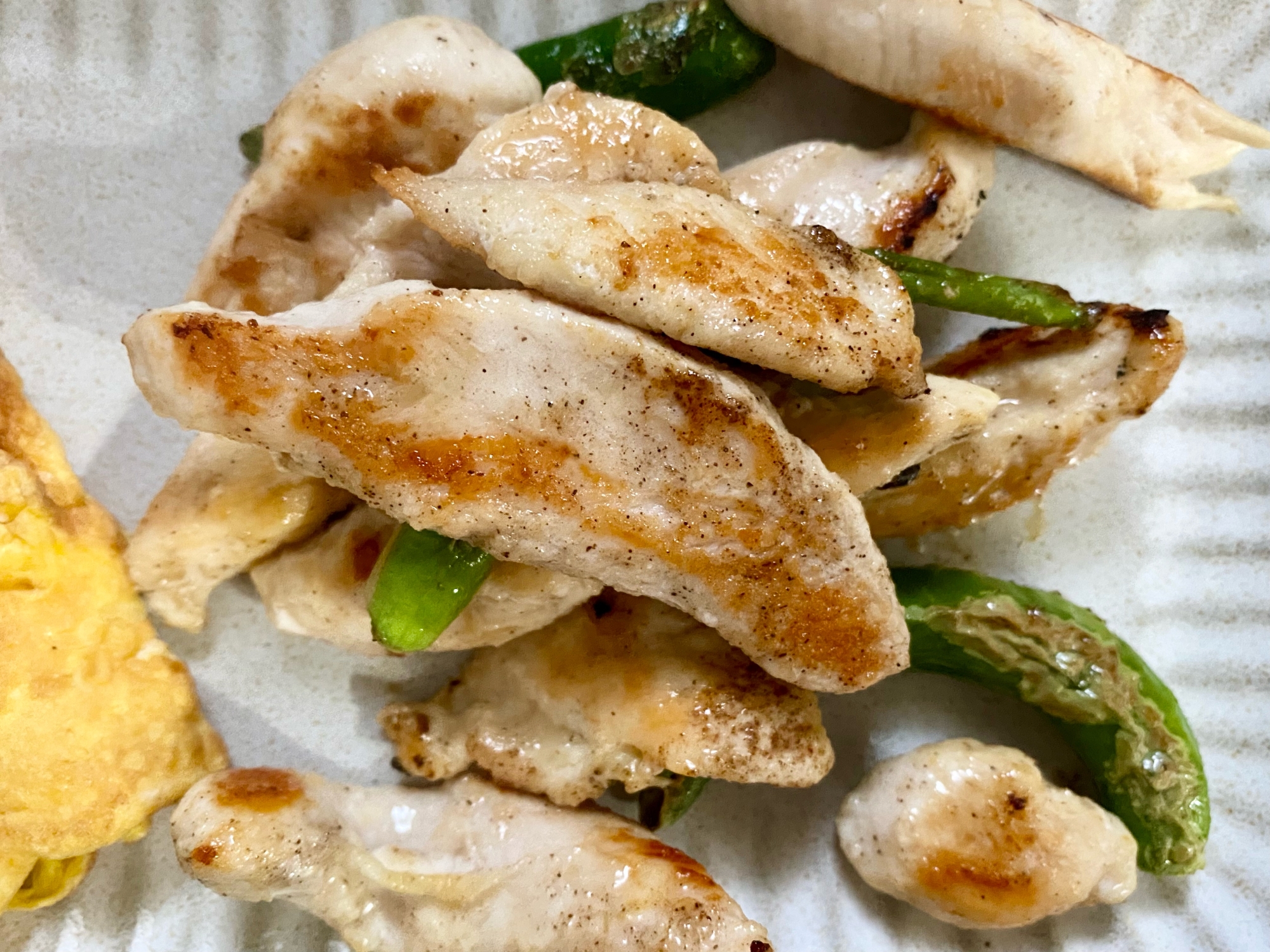 ささみの塩胡椒焼き