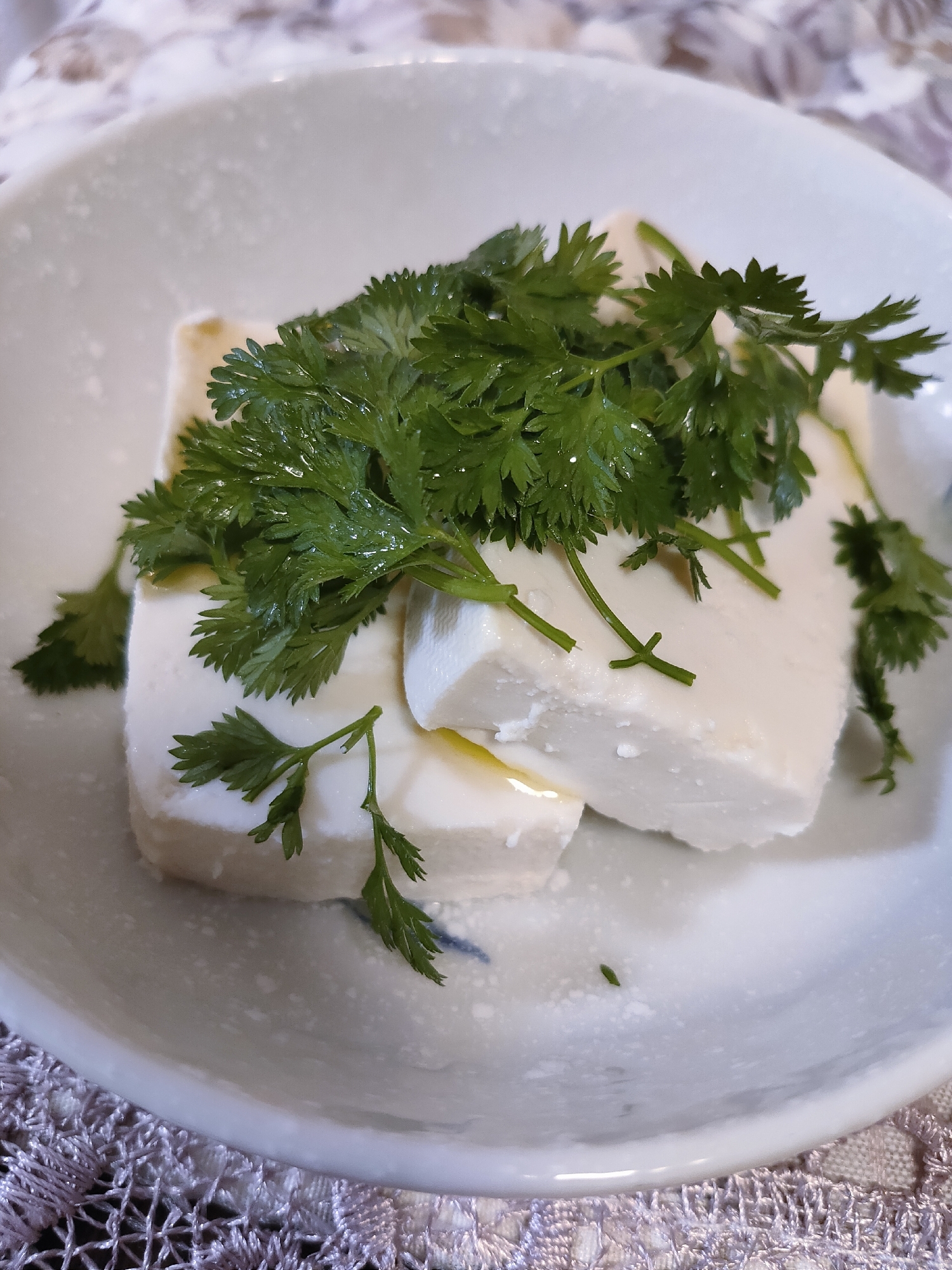 イタリアン冷奴 チャービル添え レシピ 作り方 By Cai 楽天レシピ