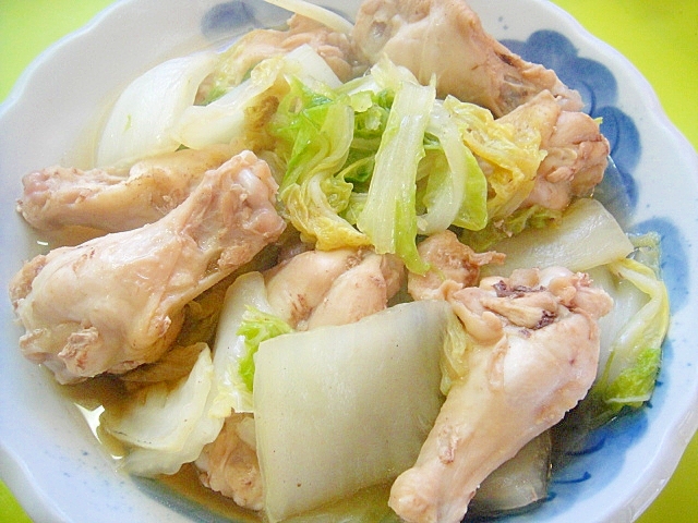 鶏手羽元と白菜のあっさり煮