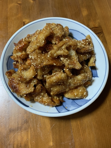 カリッとジューシー♫鶏皮の甘辛焼き