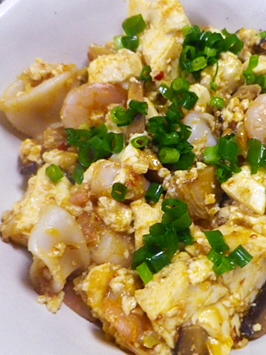 ピリ辛シーフード豆腐