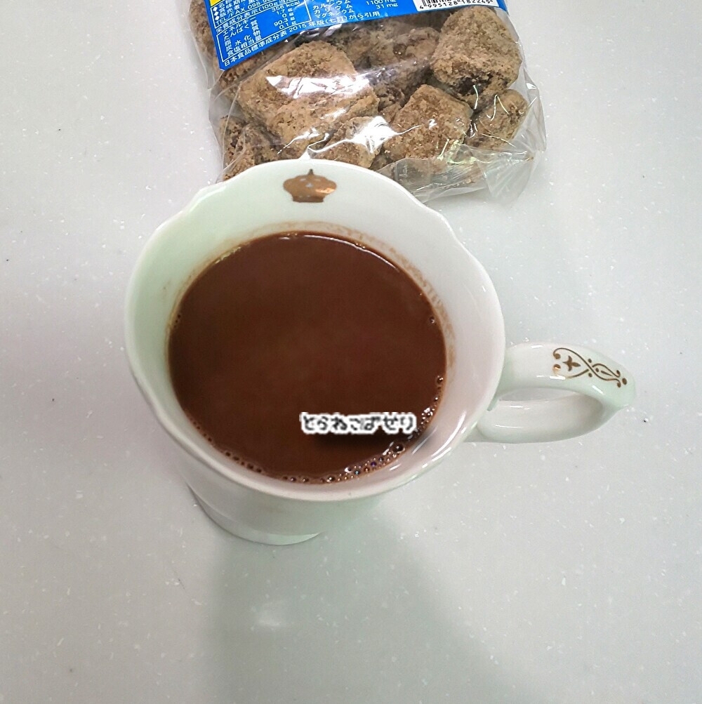 黒糖と高カカオチョコのほろ苦☆カフェオレ