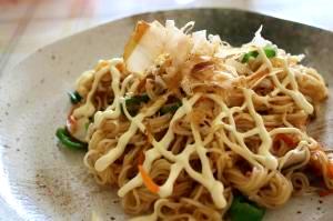 焼きそばならぬ焼きそうめん♪