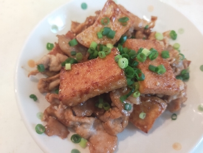 ご飯が進む♡厚揚げと豚肉のごましょうが焼き