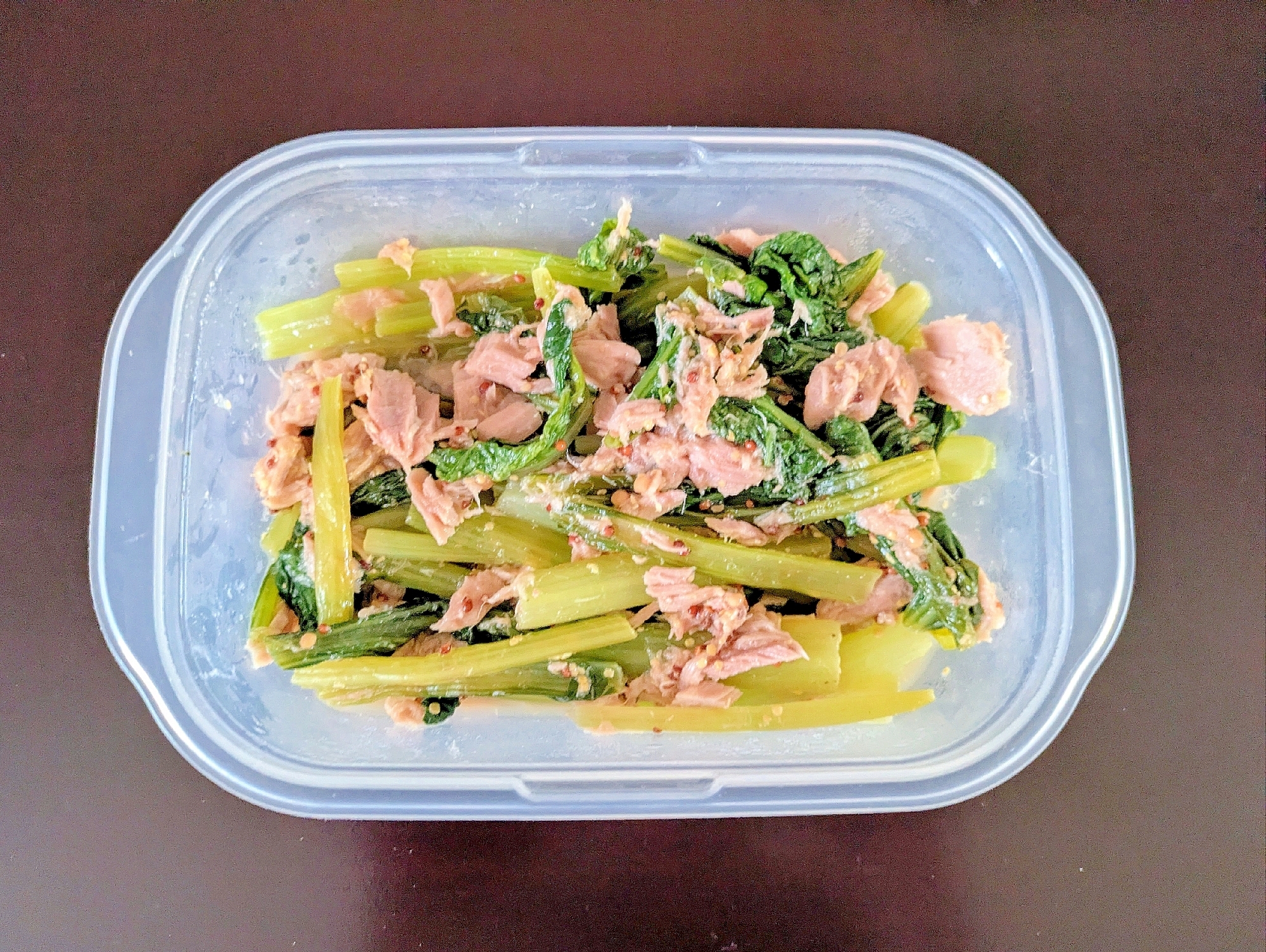 電子レンジで☆小松菜とツナのマスタード和え