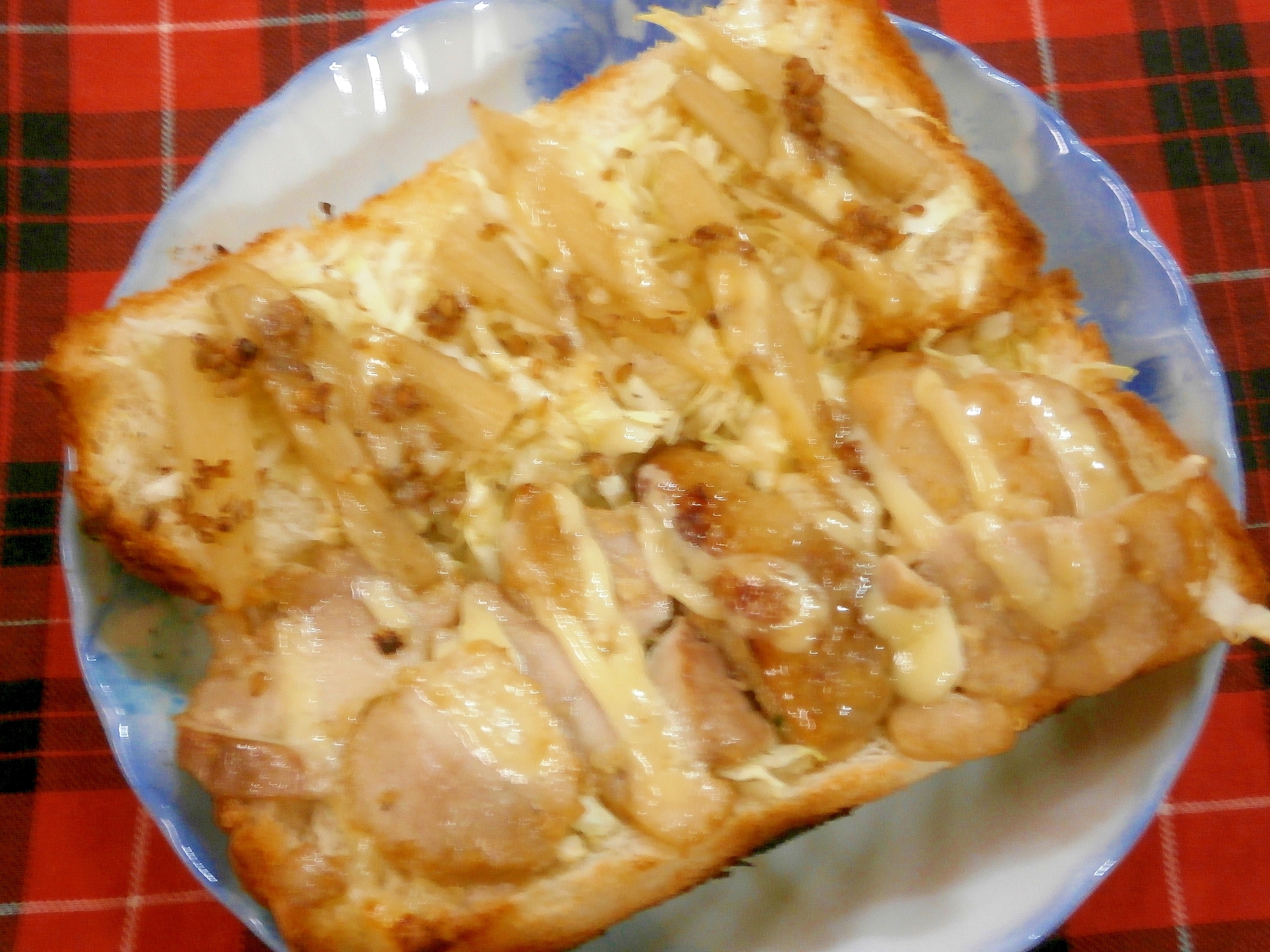 鶏ごぼうトースト