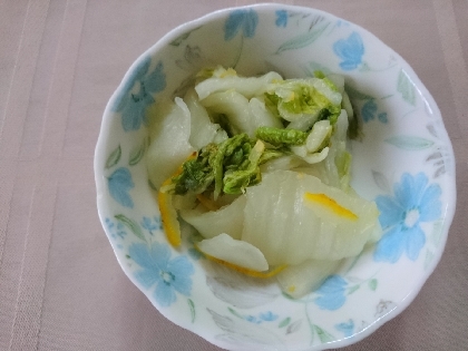 干し野菜で 半玉ぺろり 白菜の柚子漬け レシピ 作り方 By まめもにお 楽天レシピ