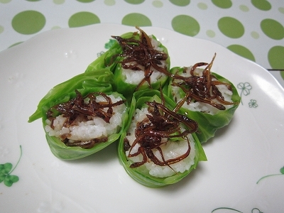 シャキシャキ　キャベツのおにぎりご飯