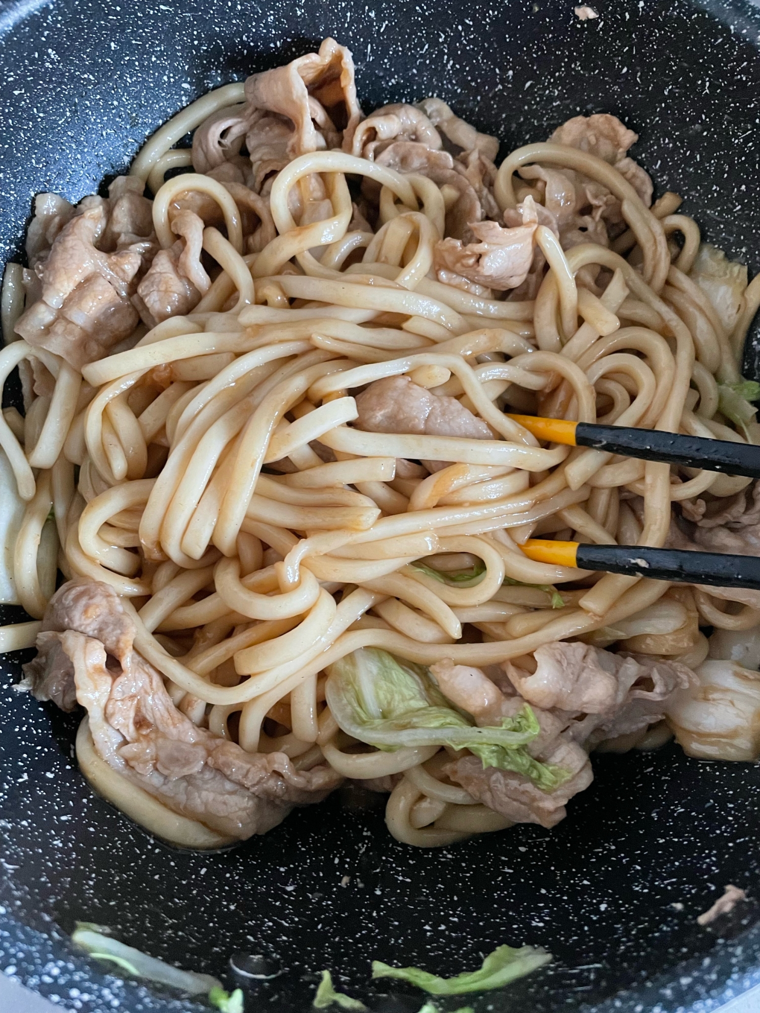 豚肉の焼きうどん