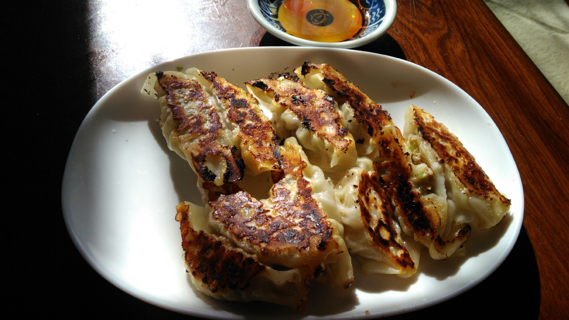 ニラの代用ネギでもおいしい餃子です。