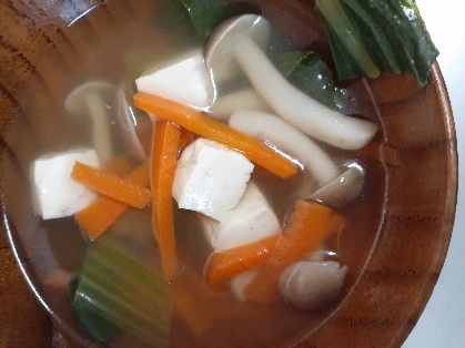 ＊チンゲン菜ときのこの中華スープ＊