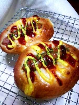 hb使用 みんな大好きソーセージパン レシピ 作り方 By Momo S Mama 楽天レシピ