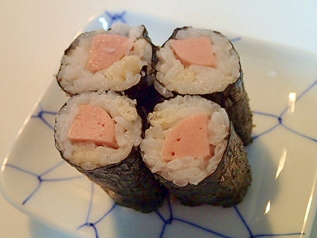 天かす入り　魚二ソマヨの細巻き寿司♬
