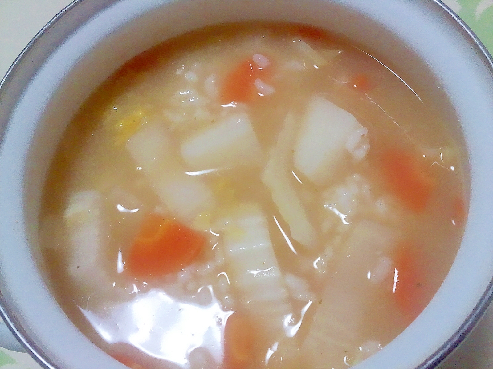 柚子胡椒が効いてる！ピリ辛野菜粥＋＋