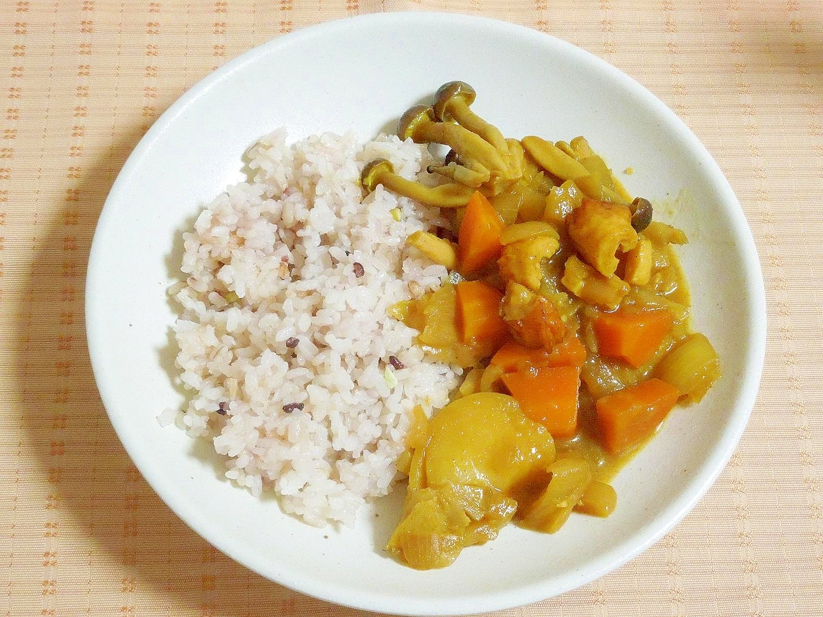 ちくわときのこのお醤油カレー