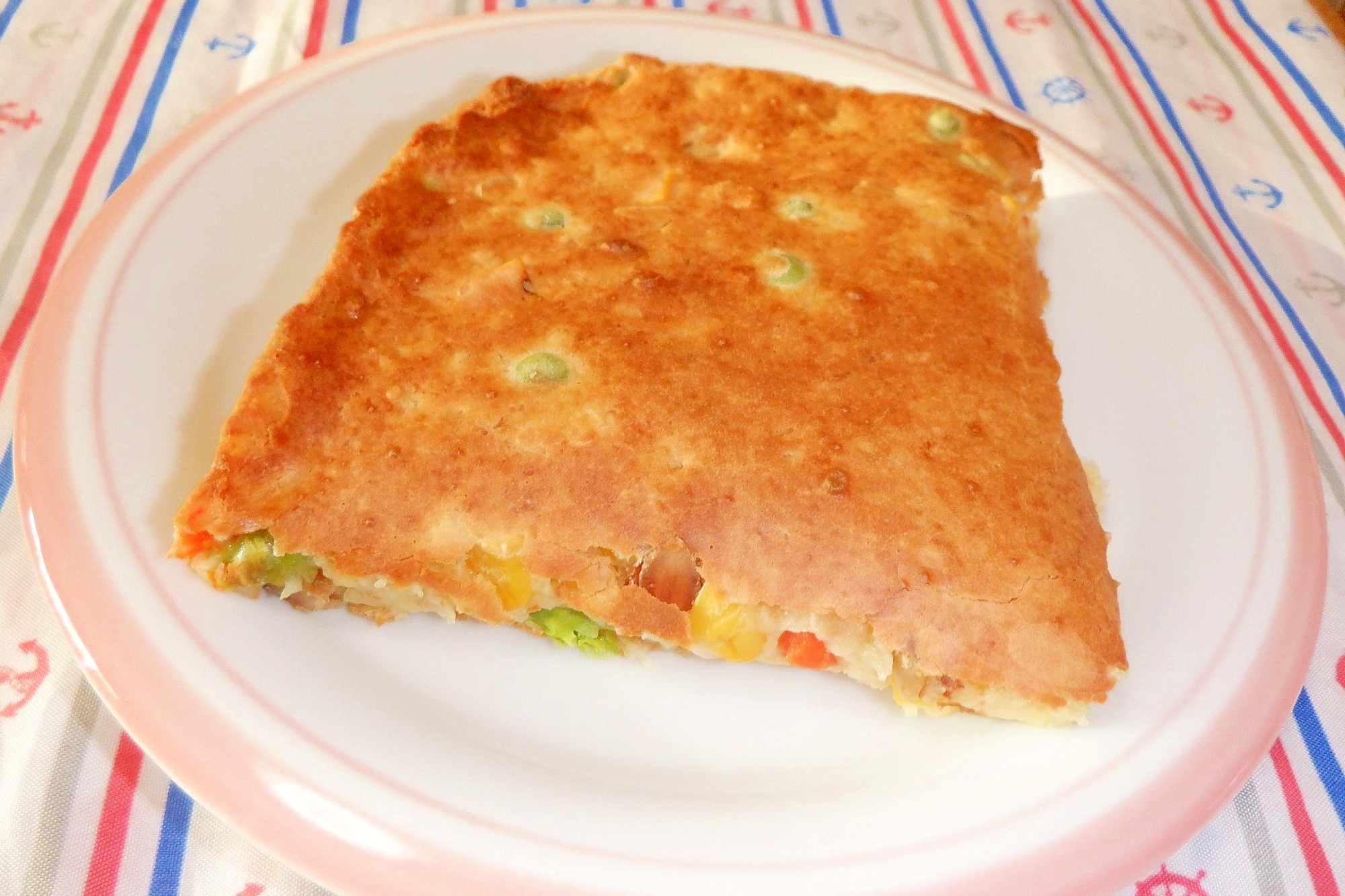 栄養満点♡オートミール入りコーンクリームパンケーキ