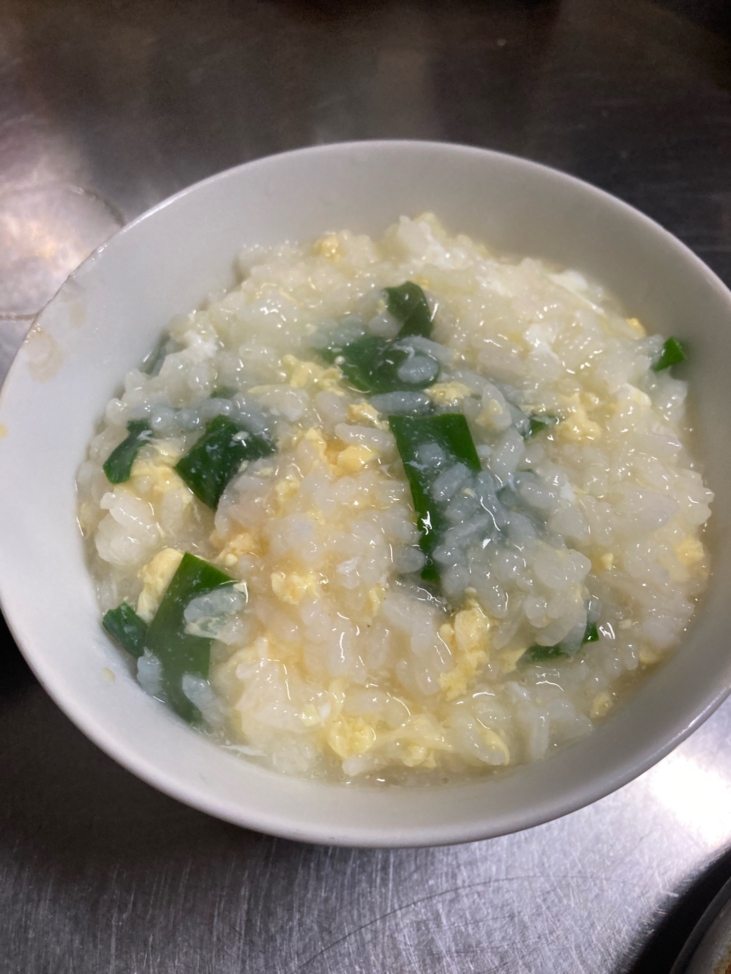 風邪気味の時に☆にら玉雑炊