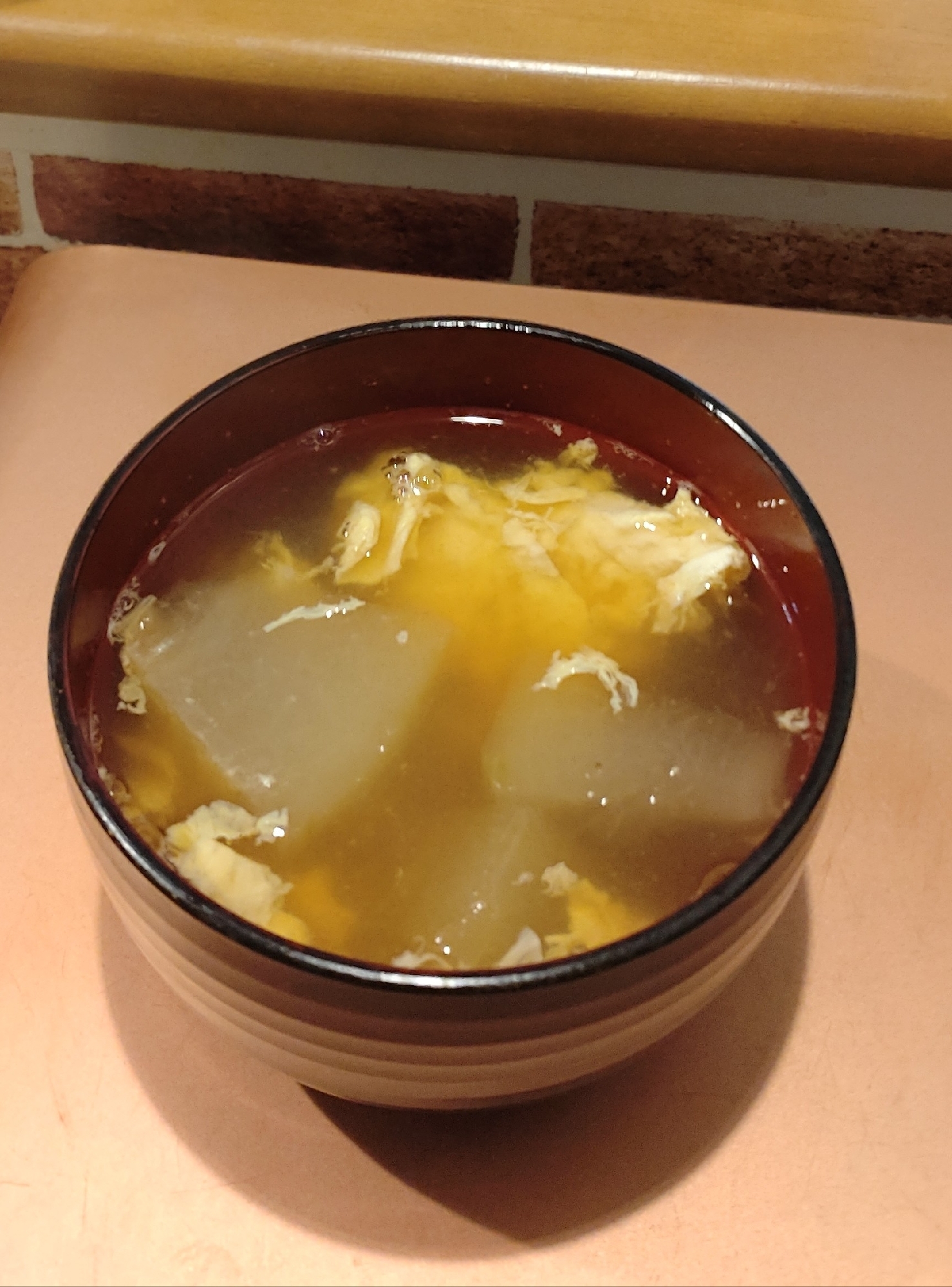 冬瓜と卵のしょうゆスープ