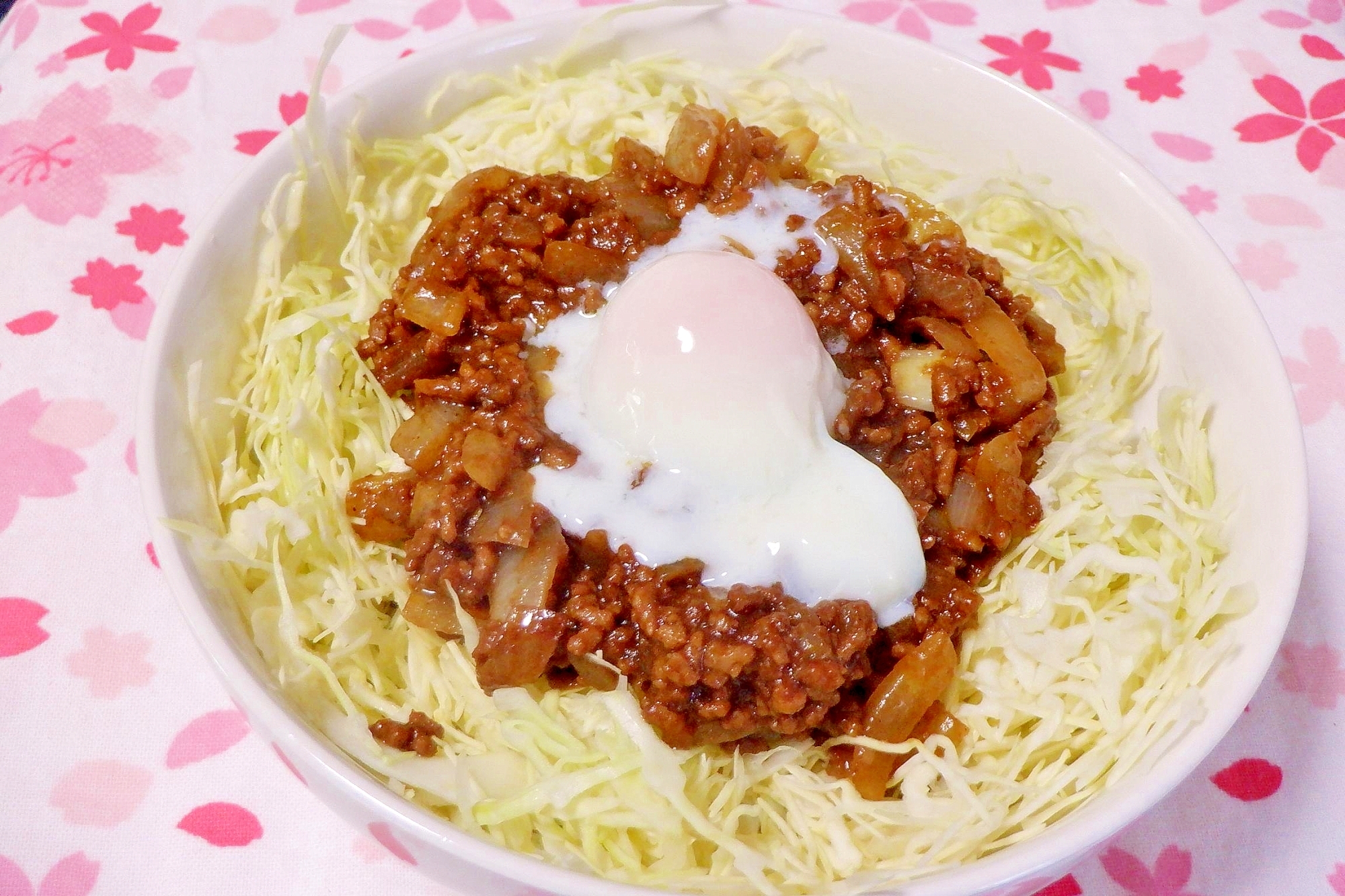 ごちレピライス×魚介豚骨♪キーマカレーサラダ麺