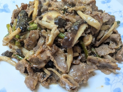 きのこたっぷり♪豚肉のポン酢炒め