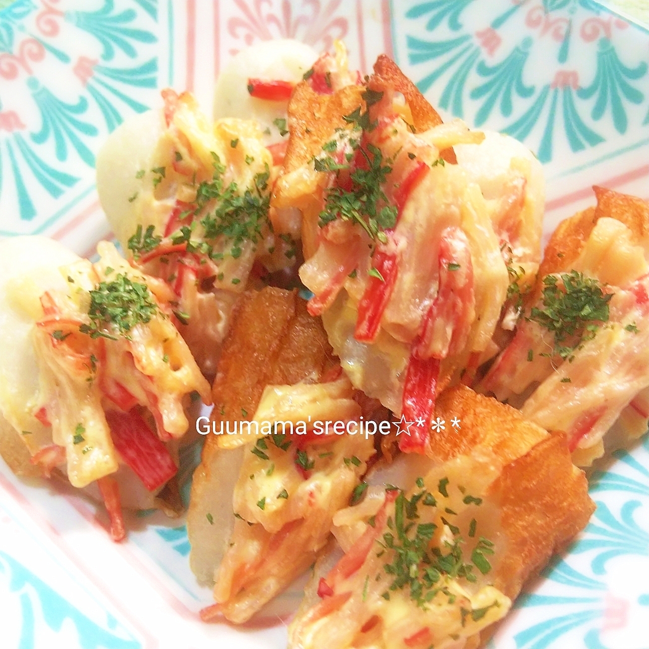 コロンと可愛い♡ちくわのカニカママヨネーズ焼き