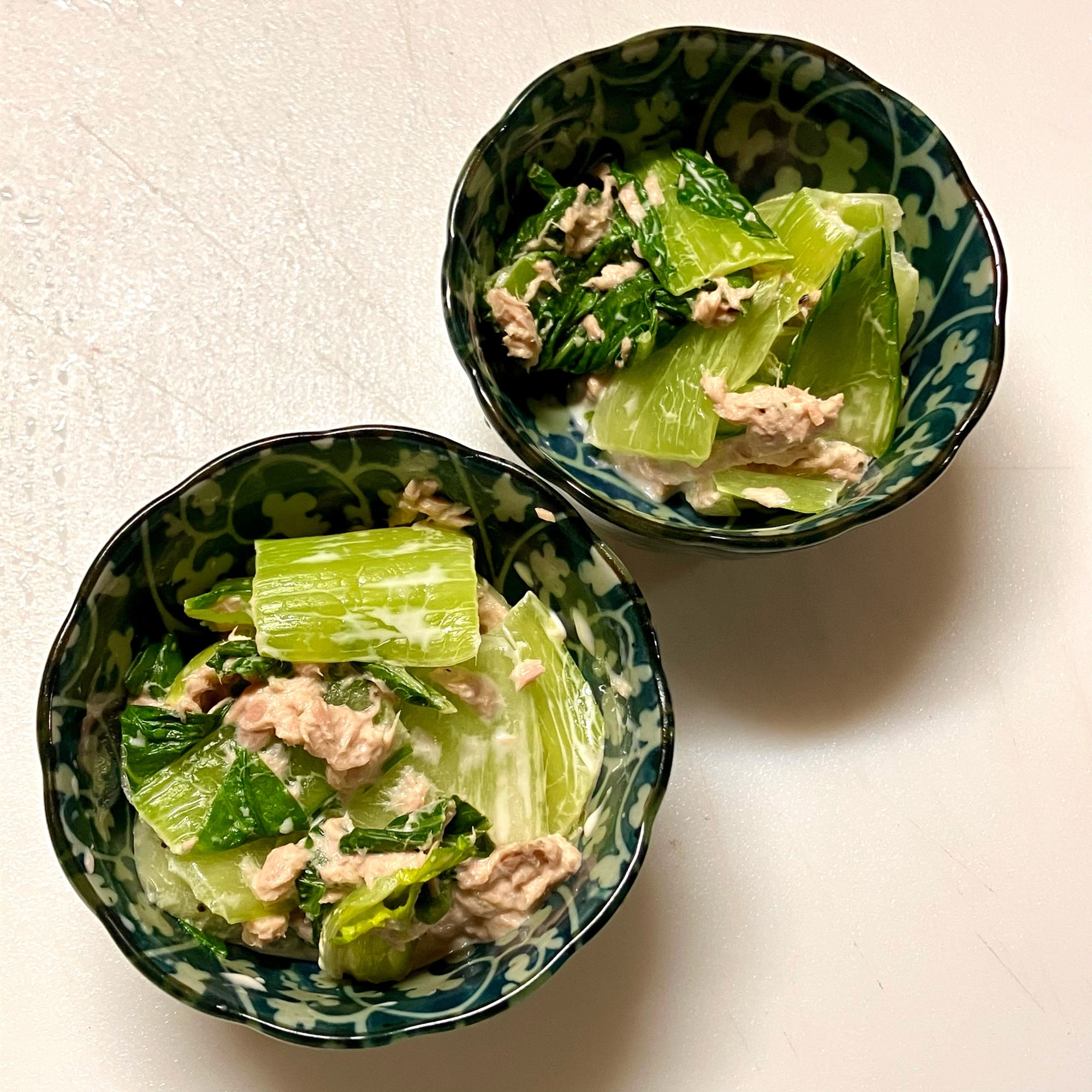 レンジで簡単♪ チンゲン菜のツナマヨ和え